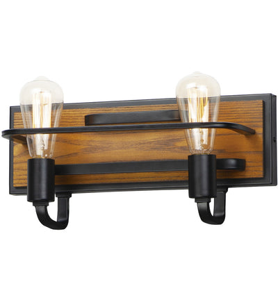 Maxim Lighting - 10302BKASB - Black Forest 15.75" Bath Vanity Light