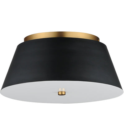 Maxim Lighting - 10719WTBKNAB - Miles 16" Flush Mount