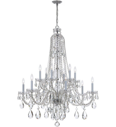 Crystorama - 1112-CH-CL-MWP - Traditional Crystal 37.5" Chandelier