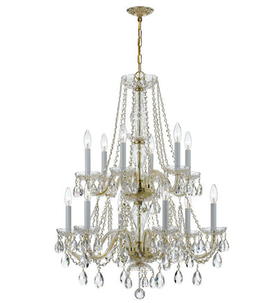 Crystorama - 1137-PB-CL-MWP - Traditional Crystal 26" Chandelier