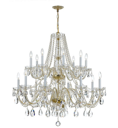 Crystorama - 1139-PB-CL-MWP - Traditional Crystal 37" Chandelier