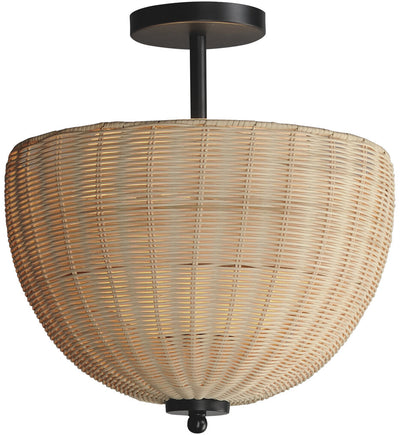 Maxim Lighting - 12604NABK - Maldives 14.75" Semi-Flush
