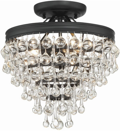 Crystorama - Calypso 13" Semi Flush