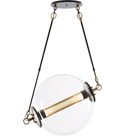 Hubbardton Forge - Otto Brass with Black Sphere Pendant