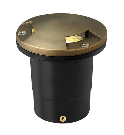 Hinkley Lighting - 16710MZ - 12v 20w Solid Brass 4" Diameter Landscape Slotted Flat Dome Top Well Light
