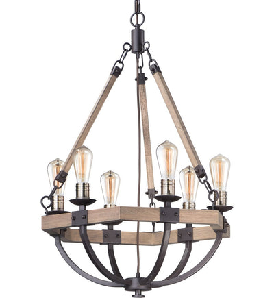 Maxim Lighting - 20335WOBZ - Lodge 24" Chandelier