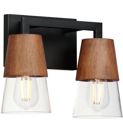 Maxim Lighting - 21622CLWNBK - Carpenter 12.5" Bath Vanity Light