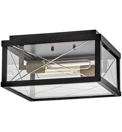 Hinkley Lighting - 28881BK - Monte 12" Outdoor Flush Mount