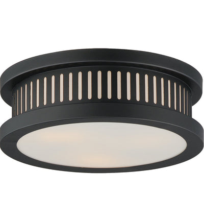 Maxim Lighting - 30599WTBK - Oxford 12" Outdoor Flush Mount