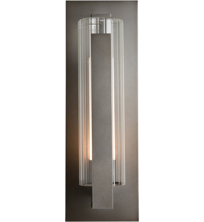 Hubbardton Forge - Vertical Bar Fluted Glass Large Outdoor Wall Sconce