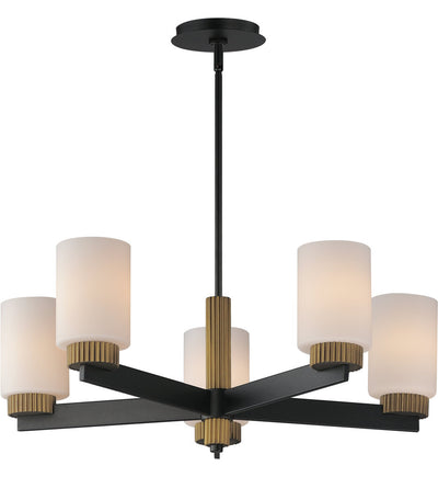 Maxim Lighting - 32655SWBKAB - Ruffles 30.25" Chandelier
