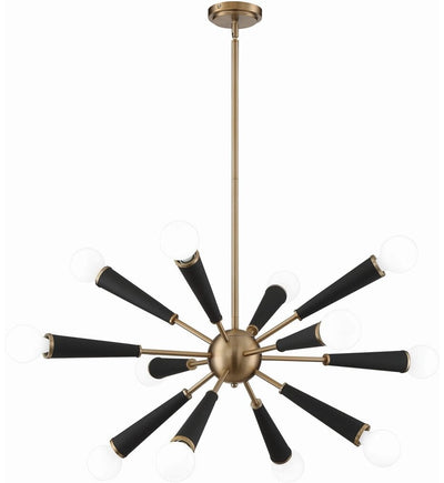Crystorama - 3812-AG - Zodiac 34" Chandelier
