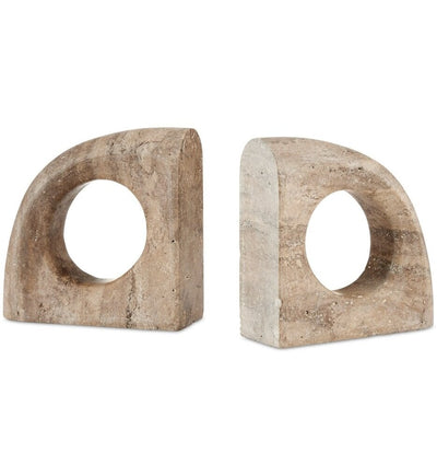 Currey & Company - Russo Travertine Object (Set of 2)