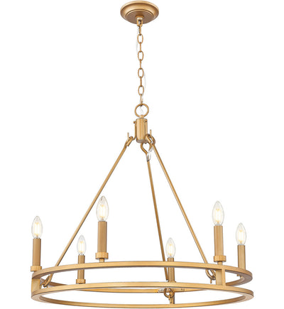 Z-Lite - 4005-6SBR - Dennison 27.5-inch Chandelier