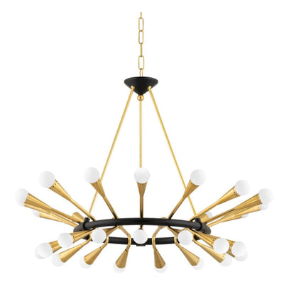 Corbett Lighting - 401-30-VPB/BBR - Aries 38" Chandelier