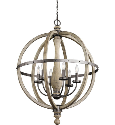 Kichler - 43327DAG - Evan 28.5" Chandelier