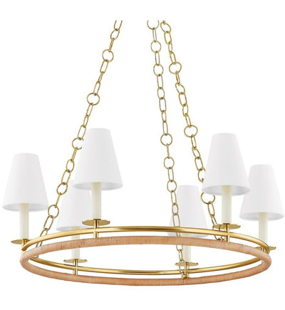 Hudson Valley - 4406-AGB - Swanton 31" Chandelier