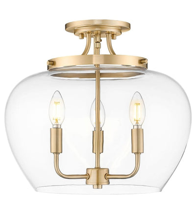 Z-Lite - 473SF-BBR - Joliet 15.75-inch Semi-Flush Mount