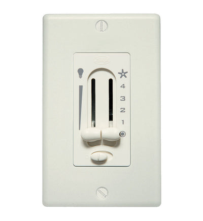 Hunter - 27183 - Fan-Light Dual Slide Wall Control with Preset