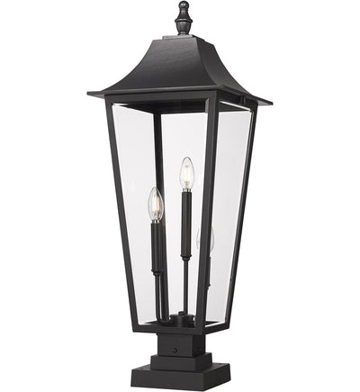 Z-Lite - 5008PHXLS-SQPM-BK - Gannon 32.5" Outdoor Pier Mount