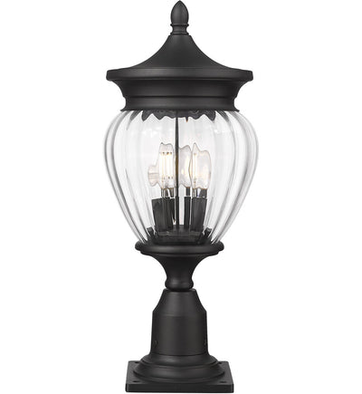 Z-Lite - 5016PHMR-533PM-BK - Davina 22.25" Outdoor Pier Mount
