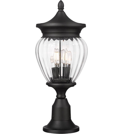 Z-Lite - 5016PHMR-553PM-BK - Davina 22.25" Outdoor Pier Mount