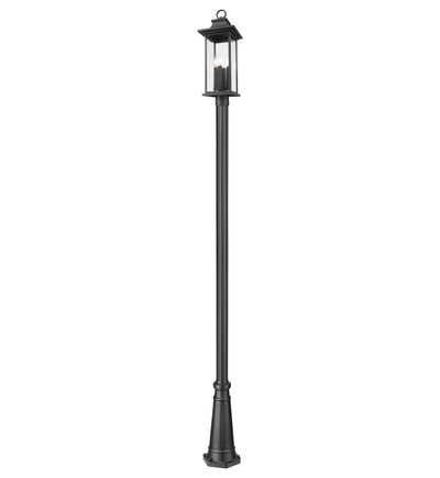 Z-Lite - 5017PHBR-5011P-BK - Tiberius 119.25-inch Outdoor Post Mounted Light
