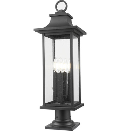 Z-Lite - 5017PHBR-533PM-BK - Tiberius 27.25" Outdoor Pier Mount Light