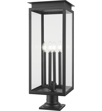 Z-Lite - 5018PHBR-533PM-BK - Nova 29.5" Outdoor Pier Mount Light