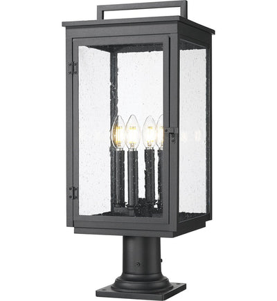 Z-Lite - 5019PHBR-533PM-BK - Hartwell 24.75" Outdoor Pier Mount Light