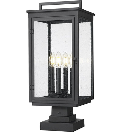 Z-Lite - 5019PHBS-SQPM-BK - Hartwell 23.75" Outdoor Pier Mount Light