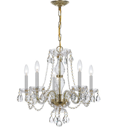 Crystorama - 5085-PB-CL-I - Traditional Crystal 21" Chandelier
