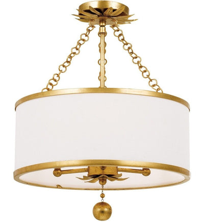 Crystorama - Broche 14" Semi Flush