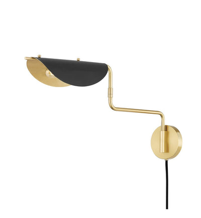 Hudson Valley - 5213-AGB/SBK - Suffield 12" Plug-in Sconce
