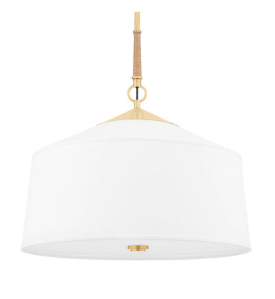 Hudson Valley - 5223-AGB - White Plains 22.25" Pendant