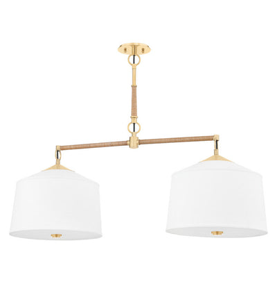 Hudson Valley - 5240-AGB - White Plains 40" Island Light