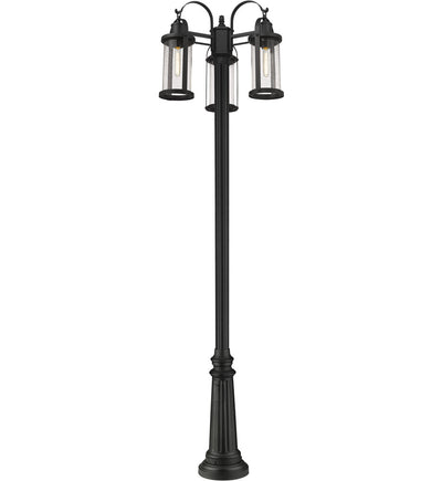 Z-Lite - 569MP3-511P-BK - Roundhouse 115" Outdoor Post Light