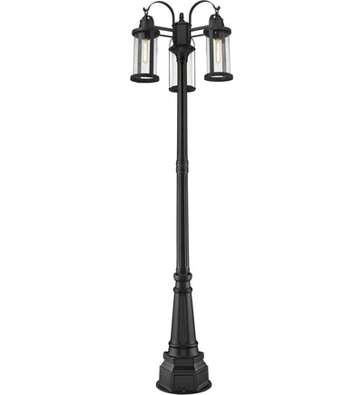 Z-Lite - 569MP3-564P-BK - Roundhouse 102.5" Outdoor Post Light