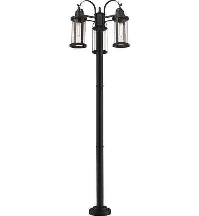 Z-Lite - 569MP3-567P-BK - Roundhouse 94.25" Outdoor Post Light