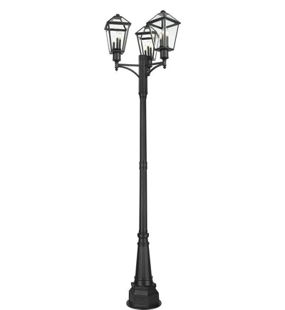 Z-Lite - 579PHBR-3-564P-BK - Talbot 115" Outdoor Post Light