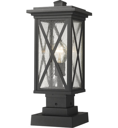 Z-Lite - 583PHMS-SQPM-BK - Brookside 18.25" Outdoor Pier Mount