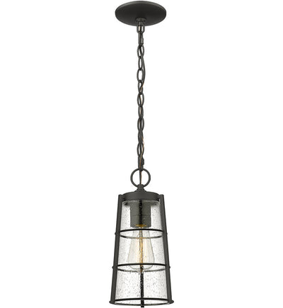 Z-Lite - 591CHM-BK - Helix 6" Outdoor Pendant