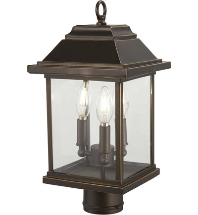 The Great Outdoors - 72636-143C - Mariner''s Pointe 3 Light Outdoor Post Mount