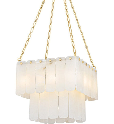 Hudson Valley - 7418-AGB - Moissanite 20" Chandelier