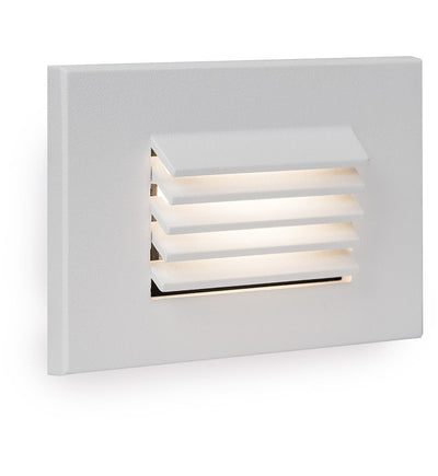 WAC Lighting - WL-LED120F-AM-WT - WAC Landscape White Amber 277 Volt Louvered Outdoor Step and Wall Light