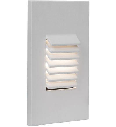 WAC Lighting - WL-LED220F-AM-WT - 5" Tall Vertical LED Step and Wall Light with Amber Louvered Lens - 277 Volt