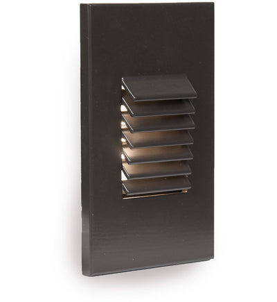 WAC Lighting - WL-LED220F-AM-BZ - 5" Tall Vertical LED Step and Wall Light with Amber Louvered Lens - 277 Volt