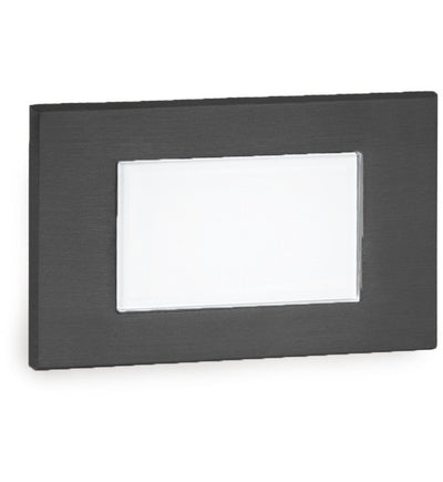 WAC Lighting - WL-LED130F-AM-BK - 5" Wide Horizontal LED Step and Wall Light with Amber Lens - 277 Volt