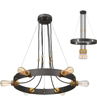Z-Lite - 8001-6C-BRZ - Troubadour 24" Chandelier