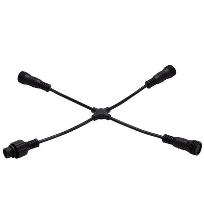 WAC Lighting - 8003-BK - LED 12V Strip Light 4-Way X-Connector with Twist Lock Connector